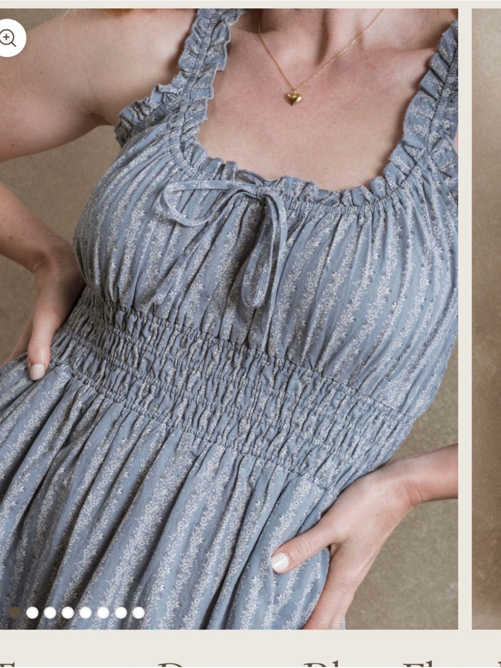 Neuflora Tuscany dress blue floral - Picture 2 of 6
